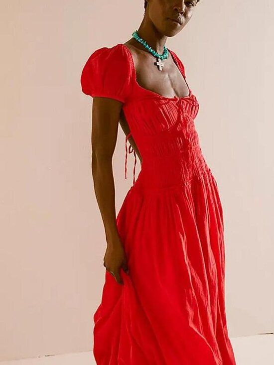Free People Dresses & Skirts - FREE PEOPLE Women's Free-est Feeling Bonita Midi Dress Size S in Red